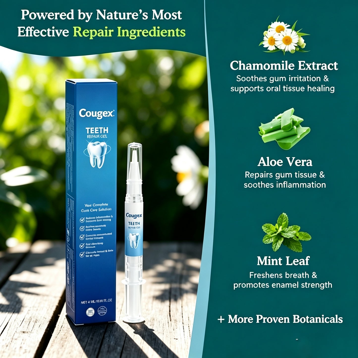 Cougex™ Teeth Whitening & Repair Gel Teeth Repair Pen,Enhances Overall Gums Health