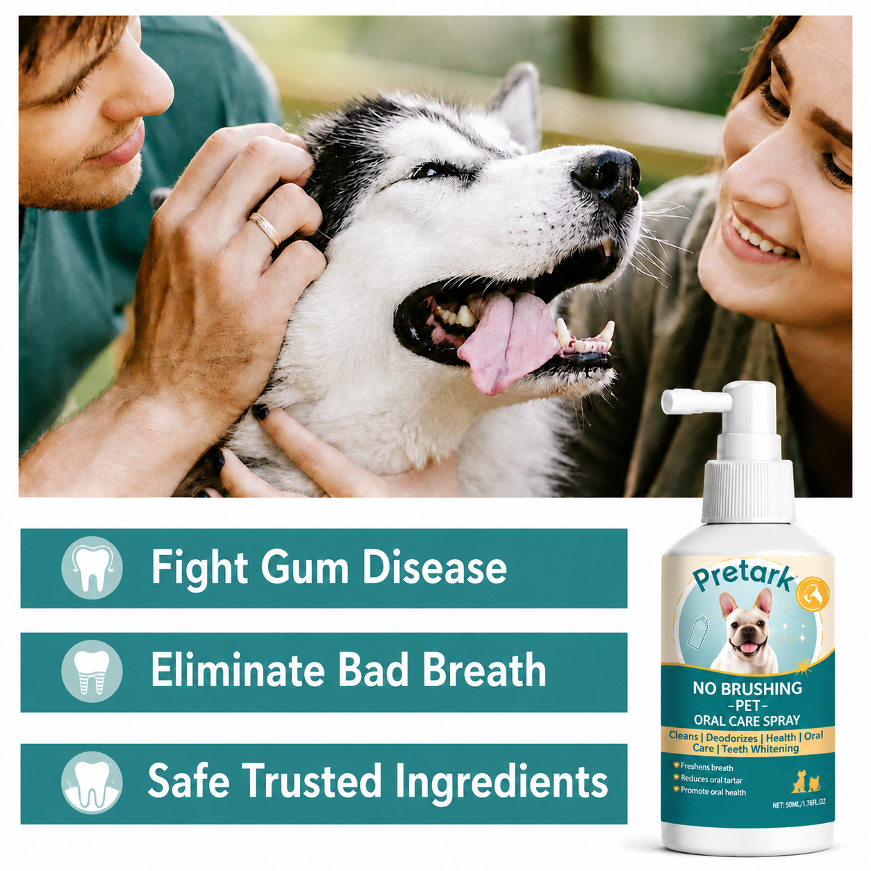 Pretark™ 🍃No-Brushing Oral Care Spray for Dogs & Cats